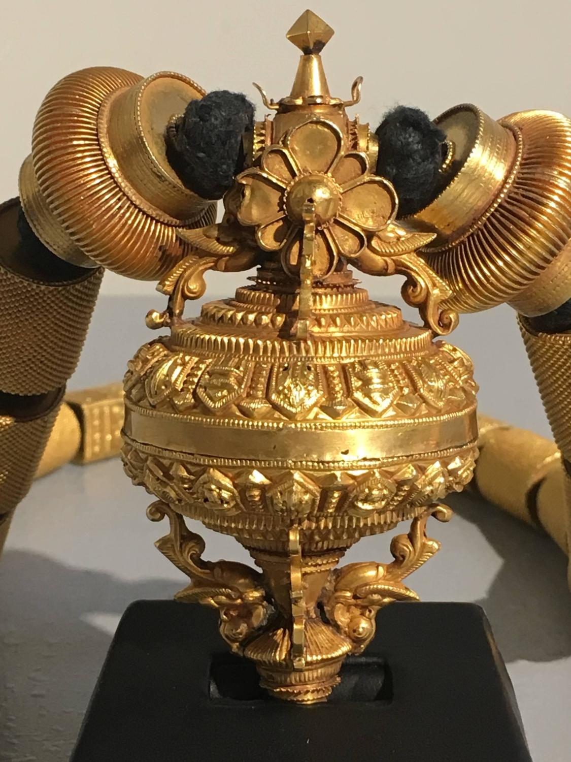 Heavy Indian Tamil Nadu Chettiar Gold Marriage Necklace For Sale at 1stdibs