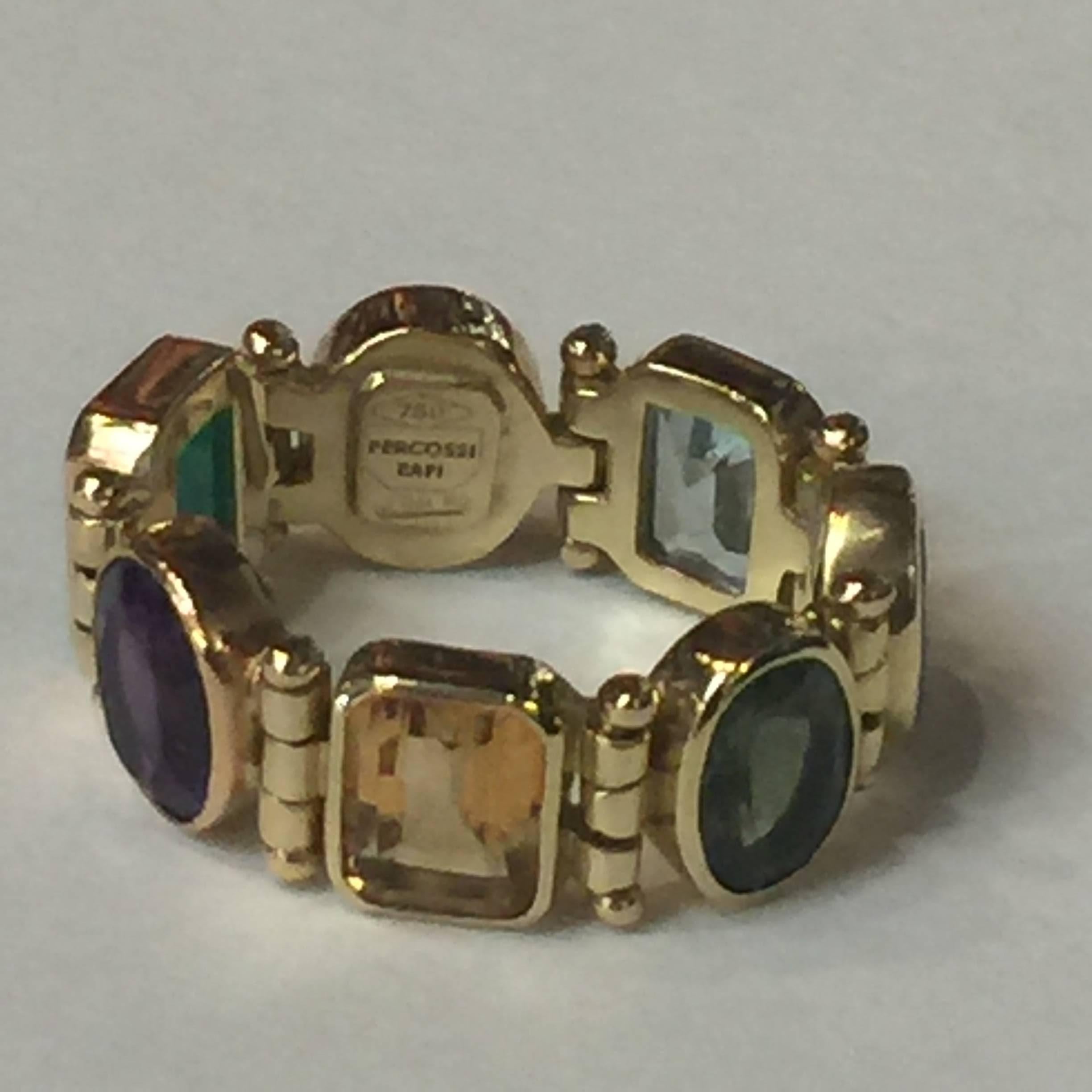 Percossi Papi  multi stones flexible ring In New Condition In Austin, TX