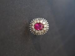 AGL Certified Natural No Heat Burmese Ruby Diamonds Ring