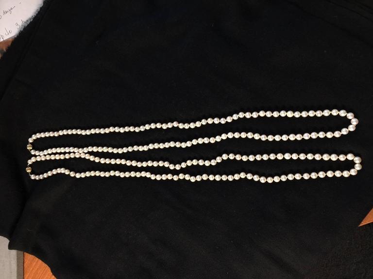 Pair of Japanese Akoya Salt Water Pearls Necklace For Sale at 1stDibs ...