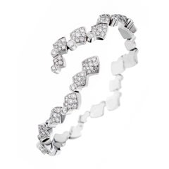 Akillis Python Flexible Bracelet 18 Karat White Gold and White Diamonds