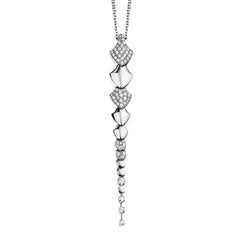 Akillis Python Pendant 18 Karat White Gold Half-Set White Diamonds