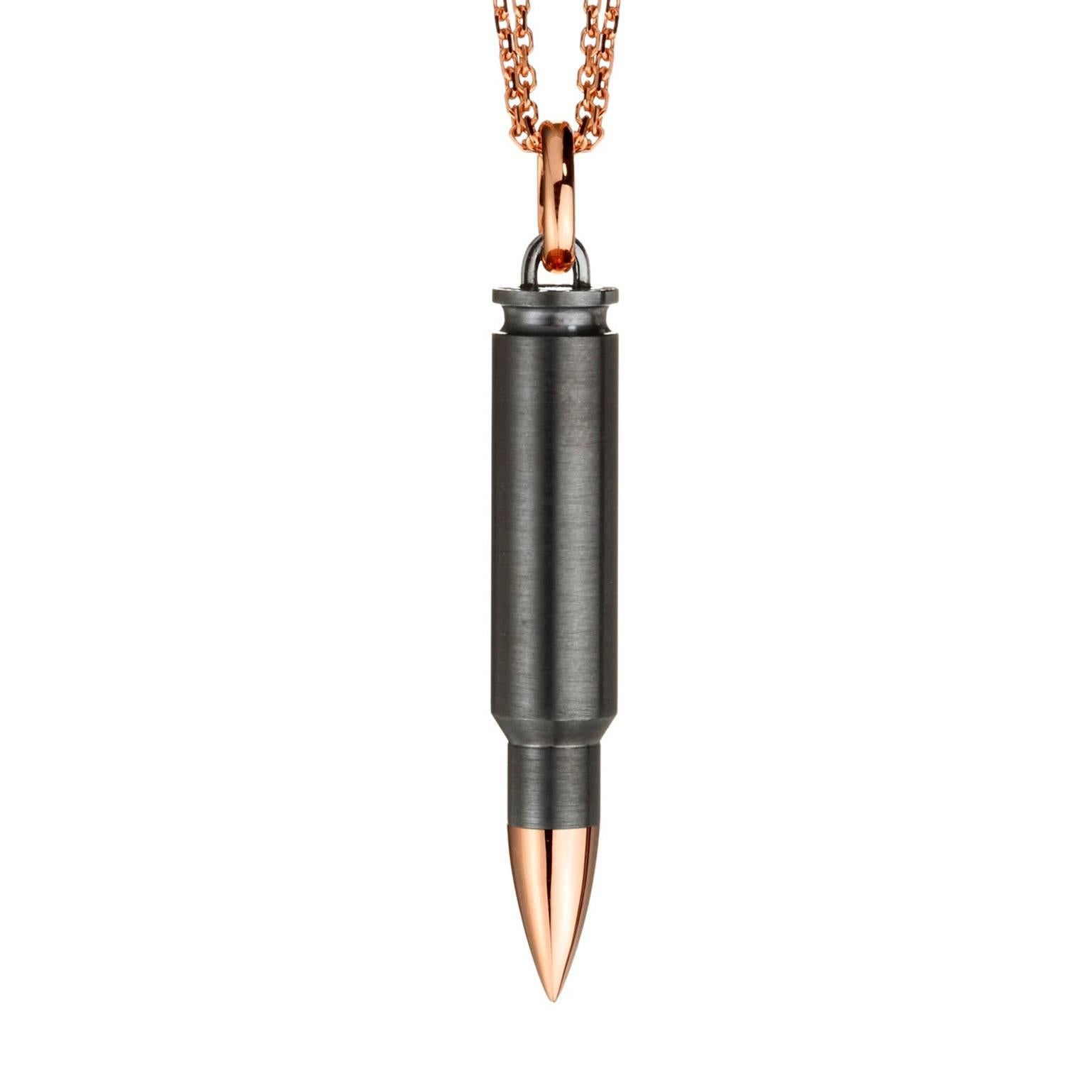 Akillis Fatal Attraction Pendant Black Titanium Rose Gold Head For Sale
