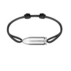 Akillis Bang Bang Charm Bracelet Titanium on Cotton Cord