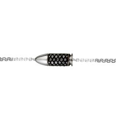 Akillis Bang Bang Charm Bracelet 18 Karat White Gold Black Diamonds