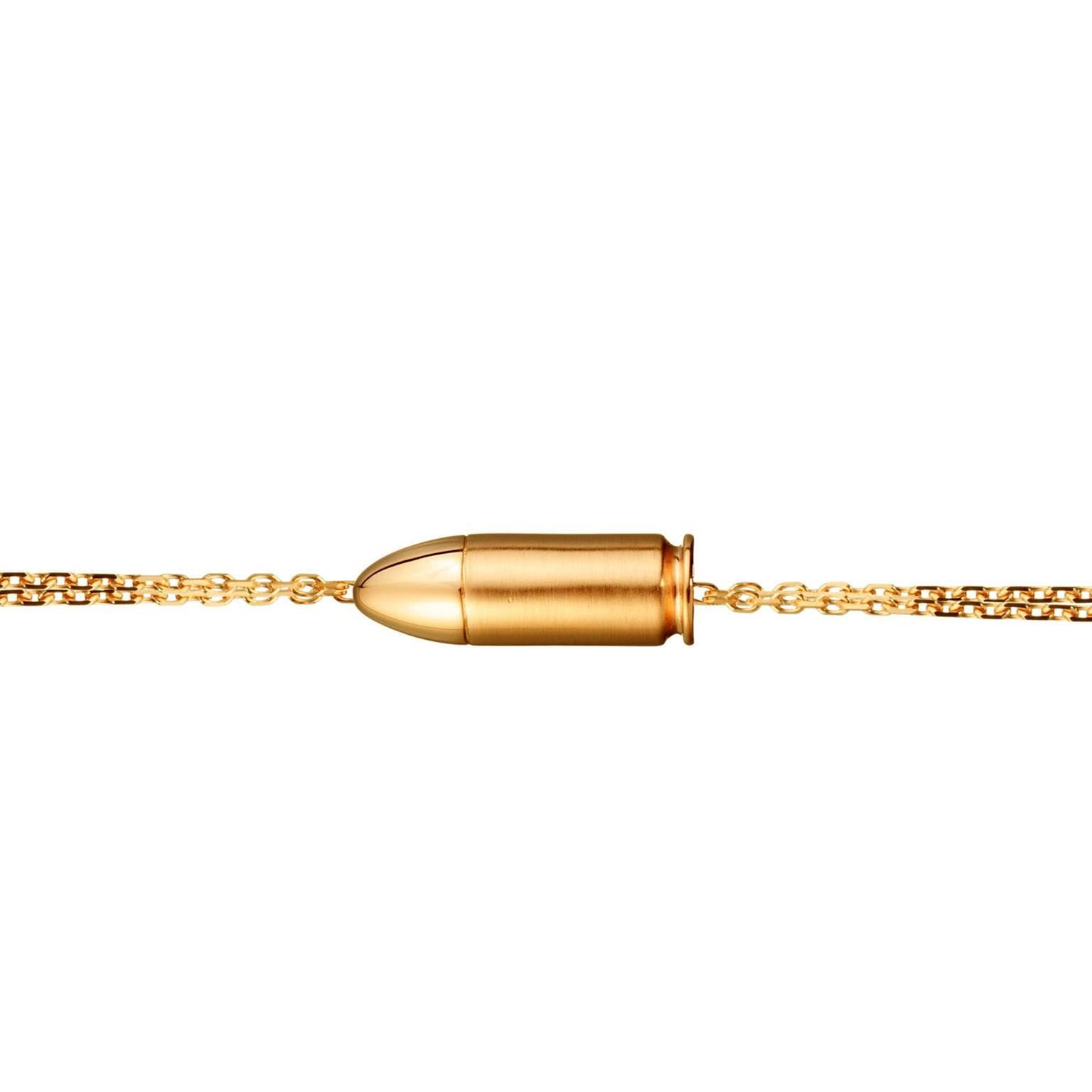 Akillis Bang Bang Charm Bracelet 18 Karat Yellow Gold on Gold Chain For Sale