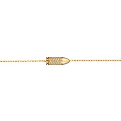Akillis Mini Bang Bang Charm Bracelet 18 Karat Gold White Diamonds, Gold Chain