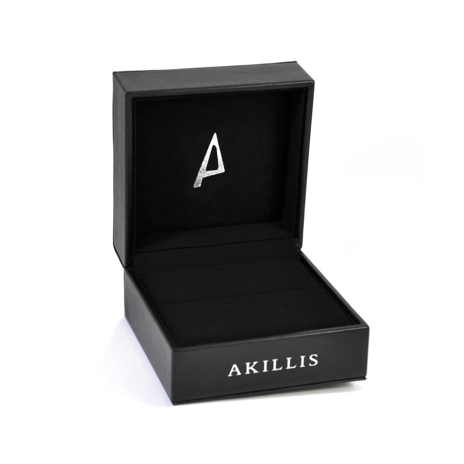 Akillis Cruella Ring 18 Karat White Gold Aquamarine White Diamonds For Sale 1