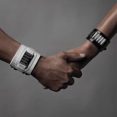 Akillis Bang Bang Five Bullets Bracelet Black Titanium Black Diamonds