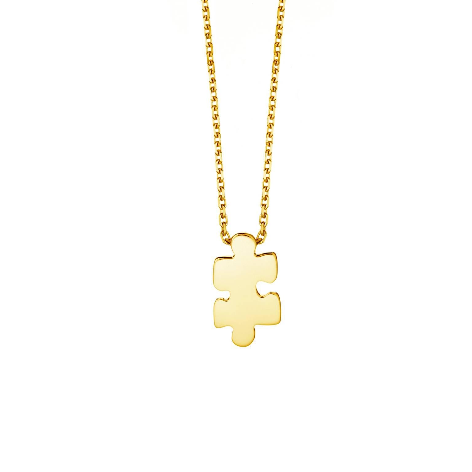 Akillis Mini Puzzle Pendant 18 Karat Yellow Gold For Sale