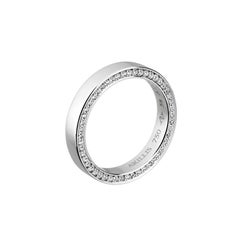 Akillis Bridal Engagement Ring for Him 18 Karat White Gold White Diamonds