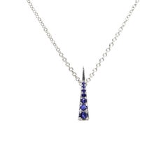 Daou Spark Convertible Pendant Necklace in Iolite and White Gold