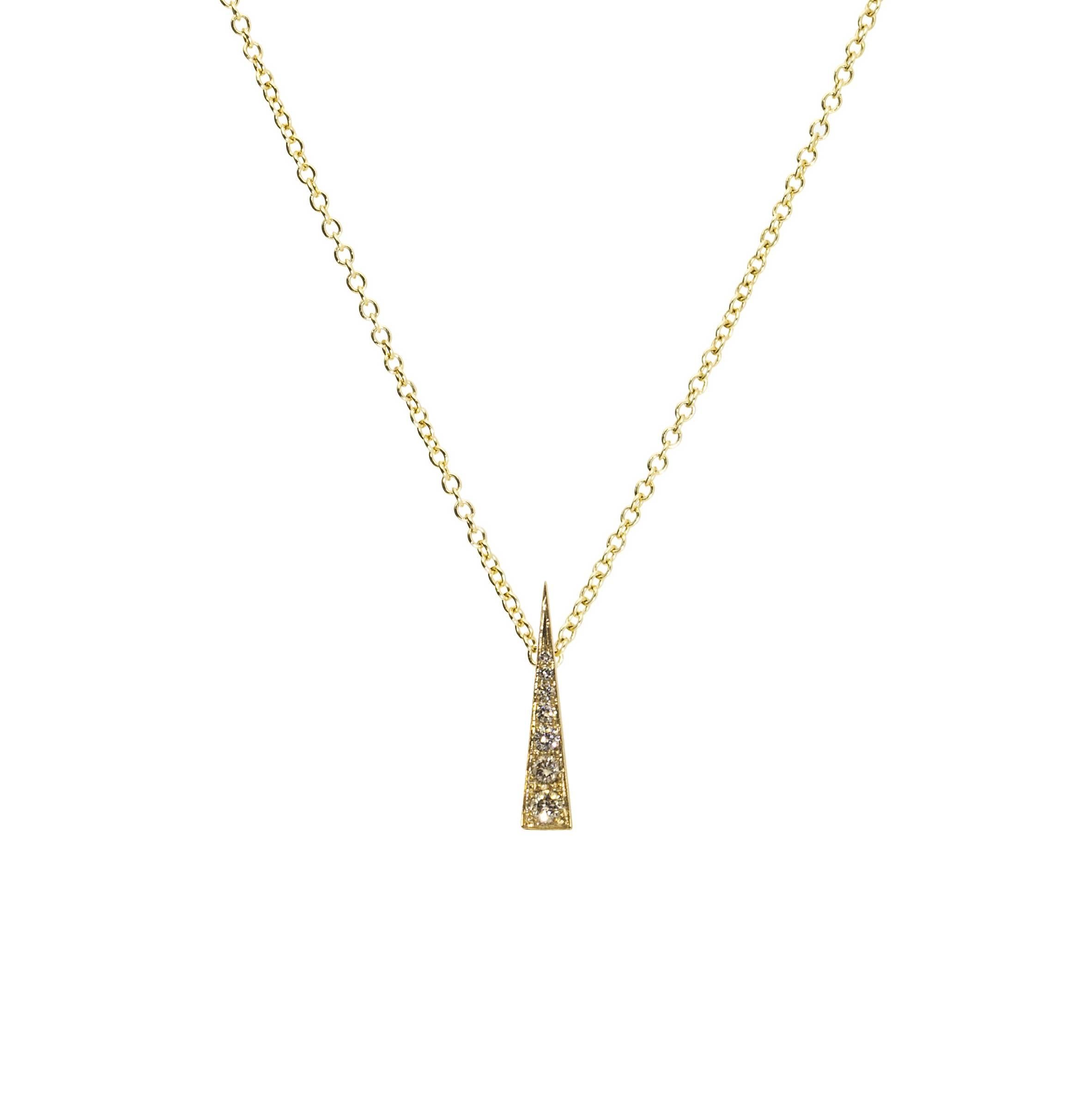 Daou Spark Convertible Pendant Necklace in Diamond and Yellow Gold