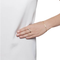Daou Spark Ring in Diamonds and White Gold, Dynamic and Delicate Modern Design