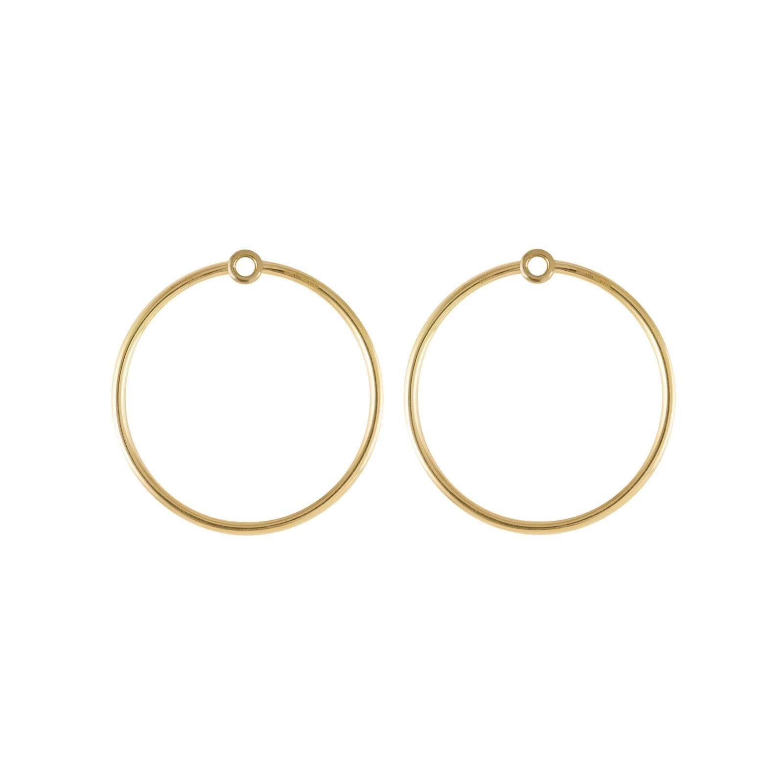 Contemporary Daou Orbit Opal and Gold Convertible Double Hoop Earrings For Sale