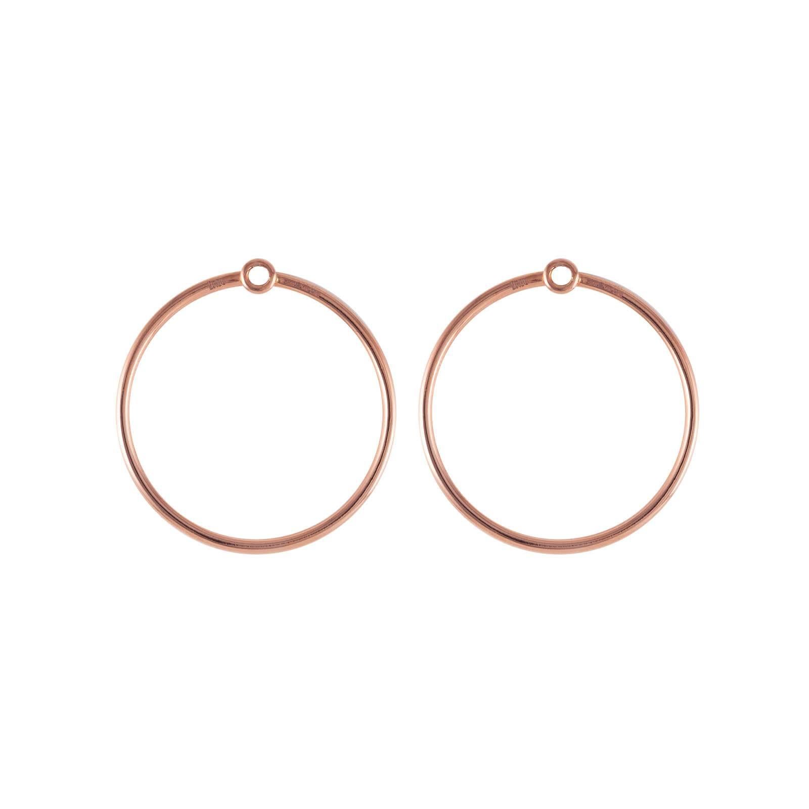 Daou Rose Gold Orbit Convertible Large Hoop Multiplier Earrings For Sale