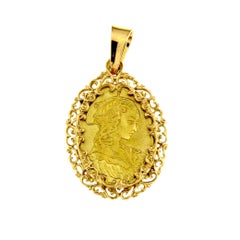 Virgin Mary Charm in 18 Karat Gold