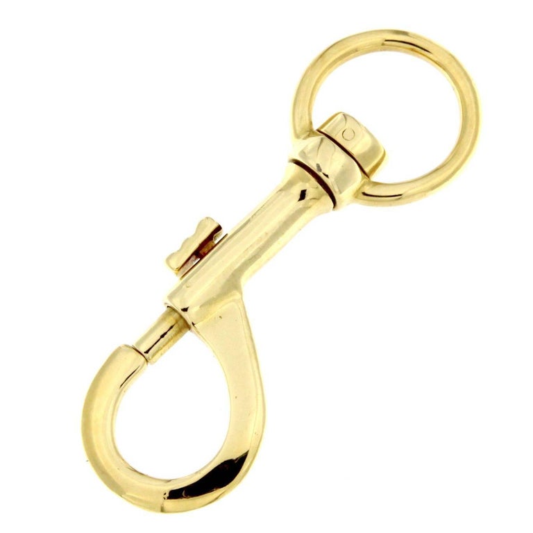 18 Karat Yellow Gold Carabiner Keychain at 1stDibs