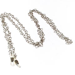 18 Karat White Gold Chain for Eyewear