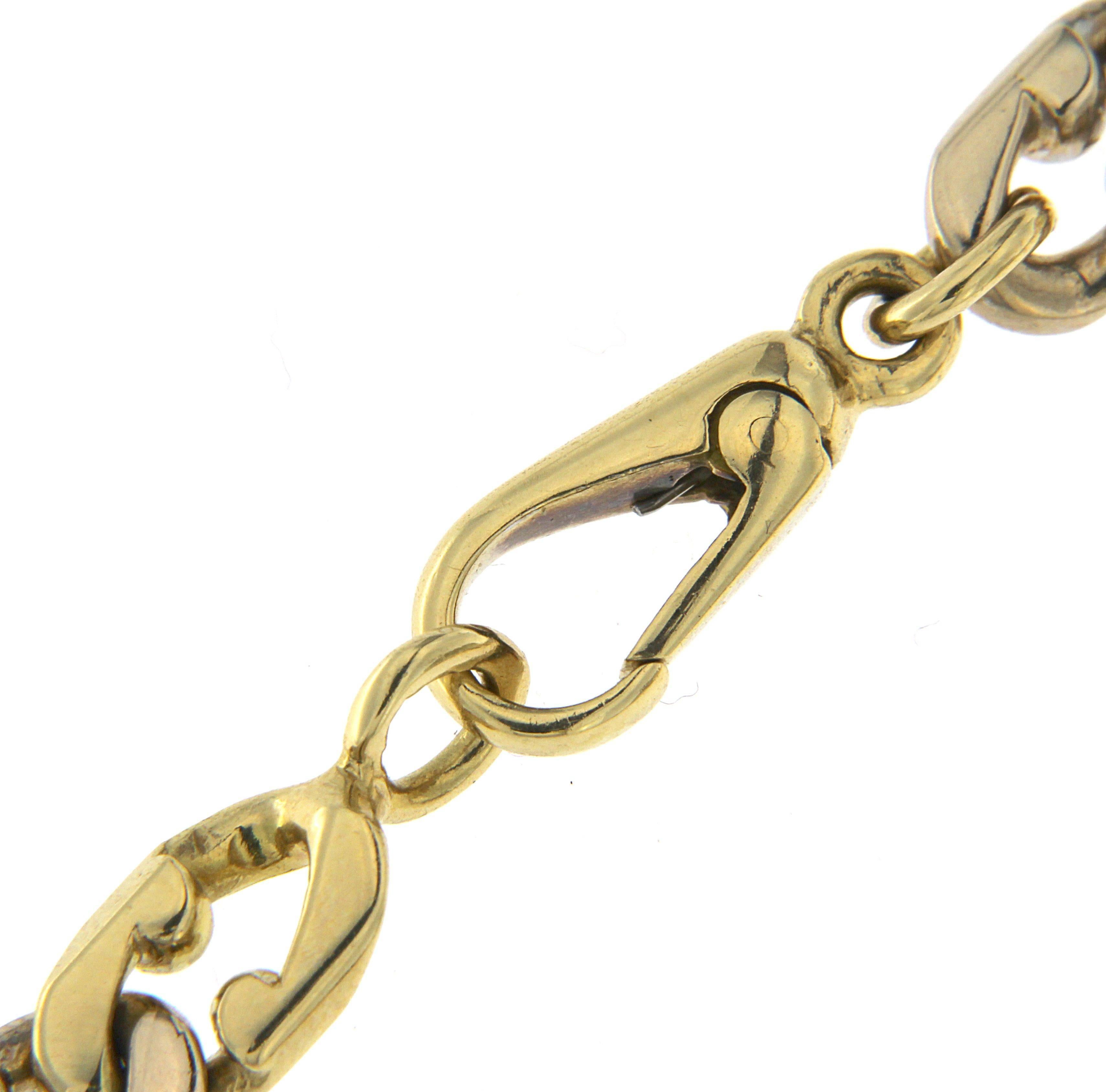18 Karat White/Yellow Gold Chain Necklace 1