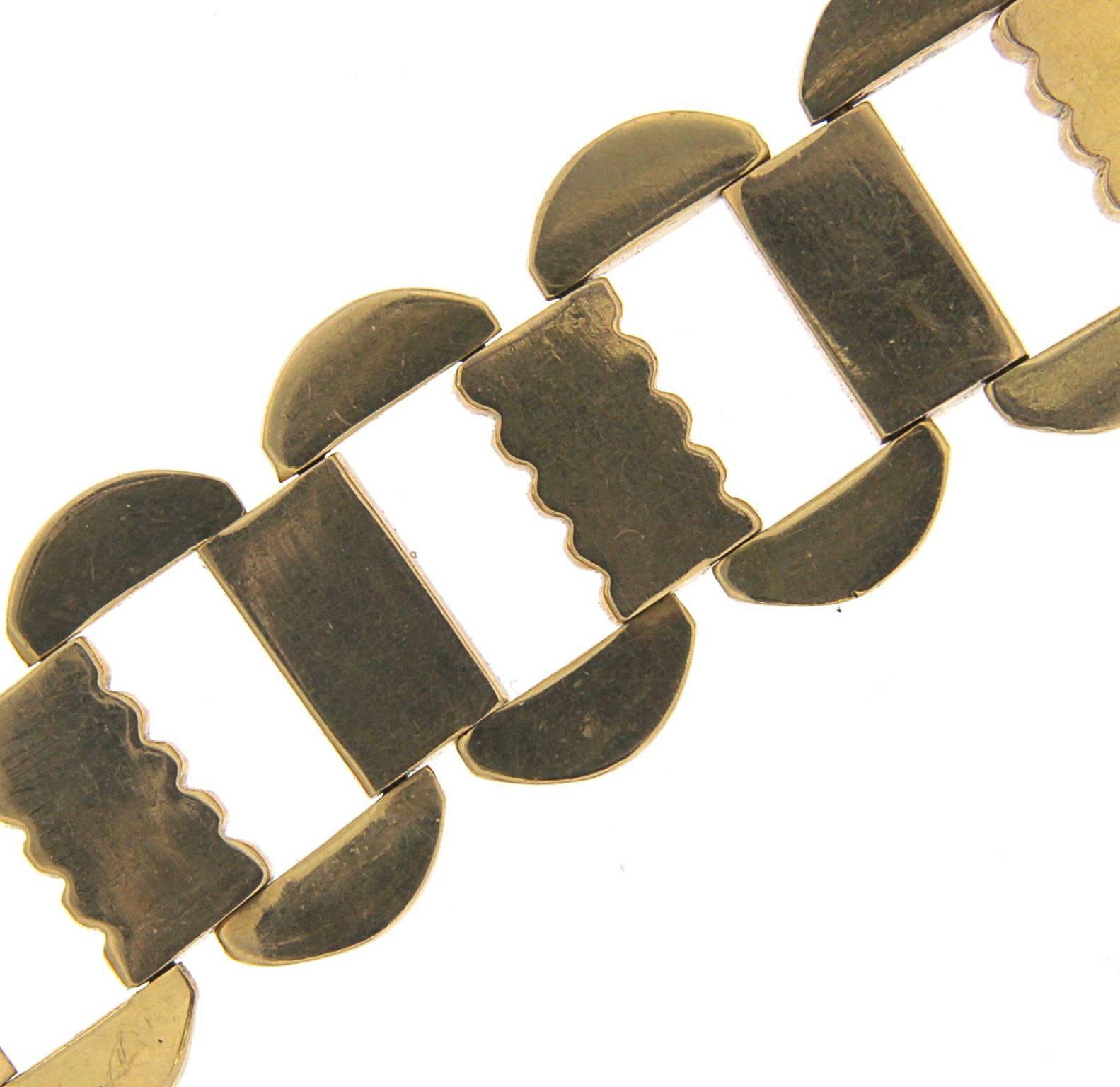 Women's 18 Karat Gold Vintage gold bracelet For Sale