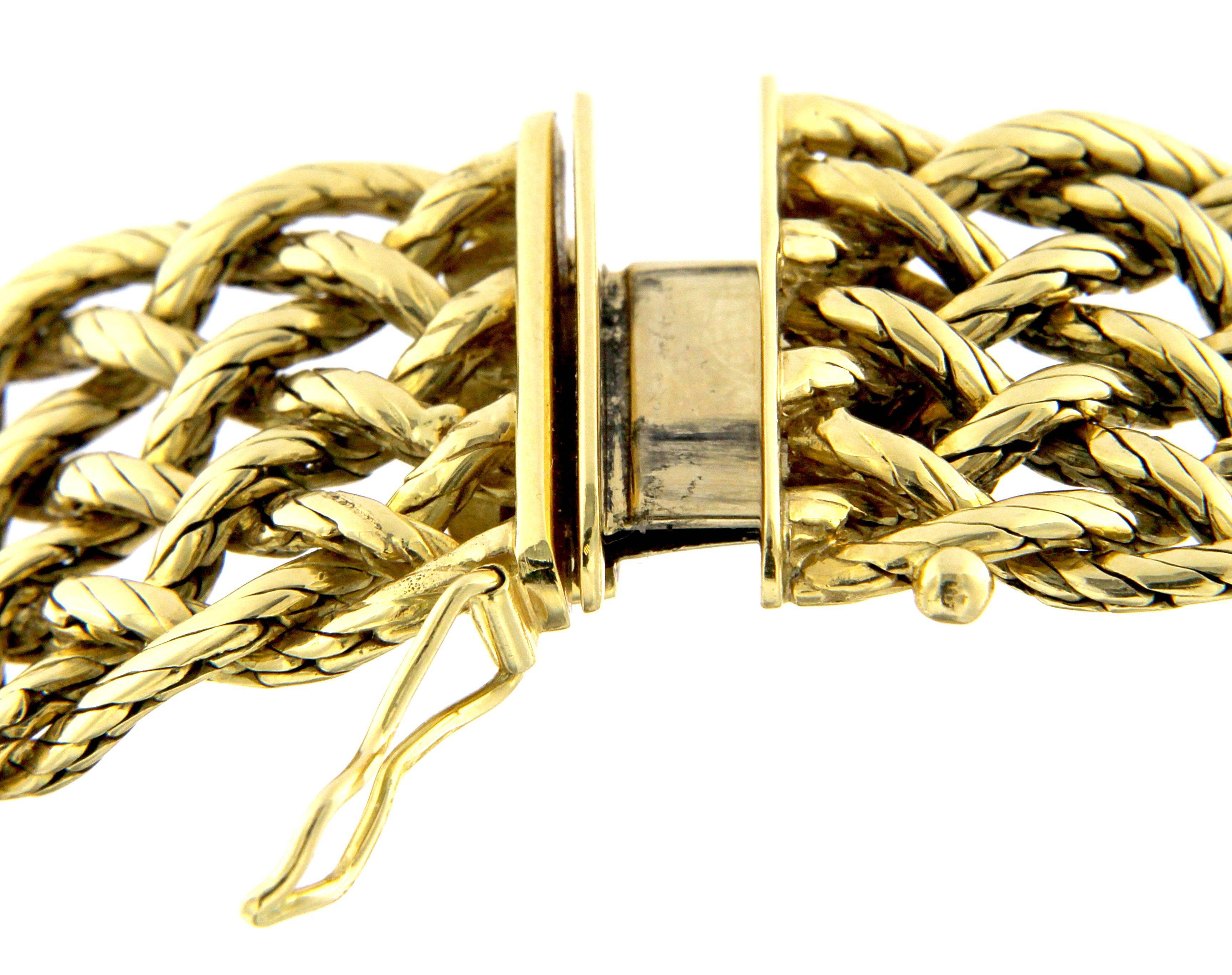 Mesh Chain Bracelet 18 Karat Gold In New Condition In Milano, Lombardia