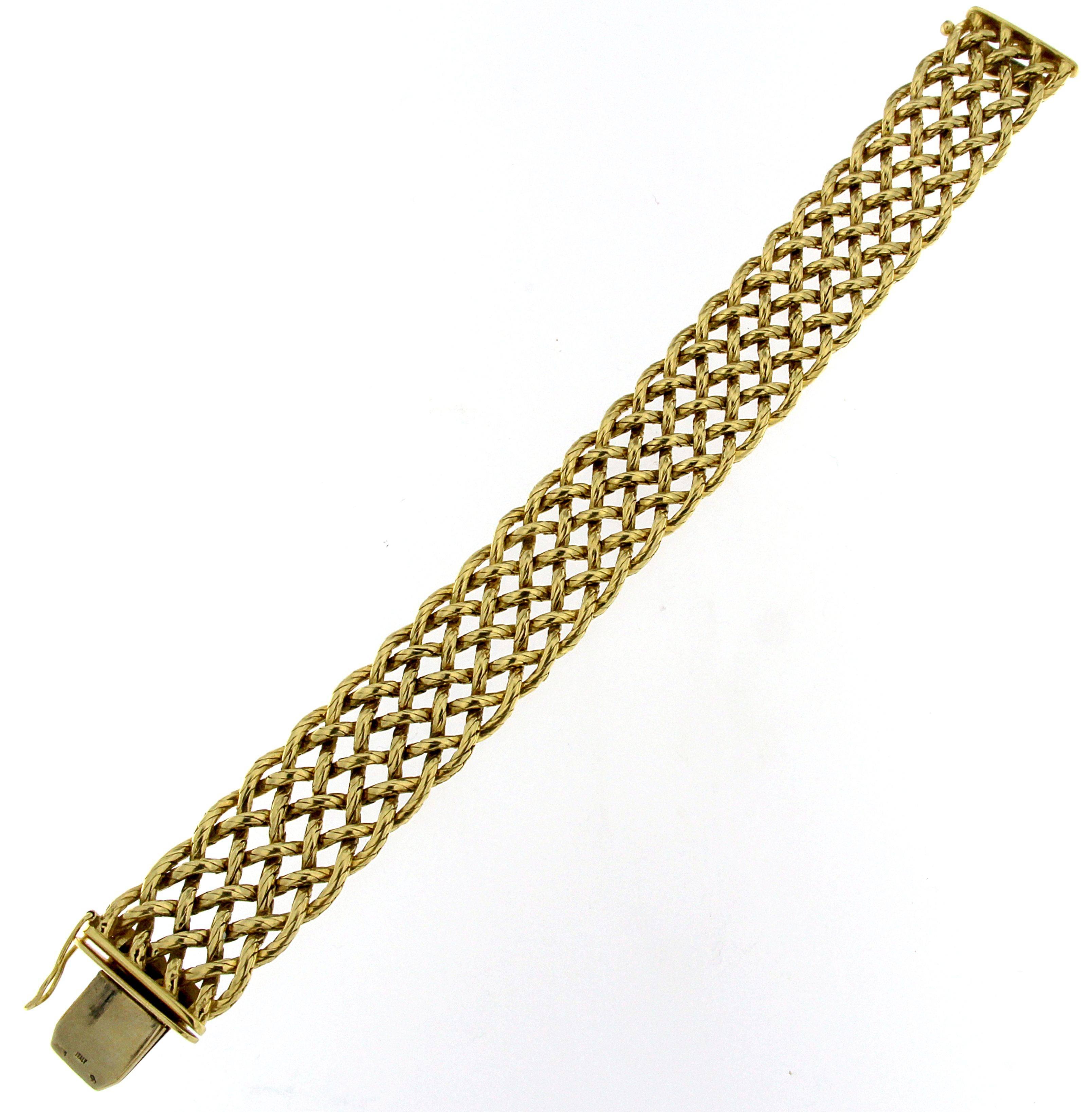 Mesh Chain Bracelet 18 Karat Gold 1