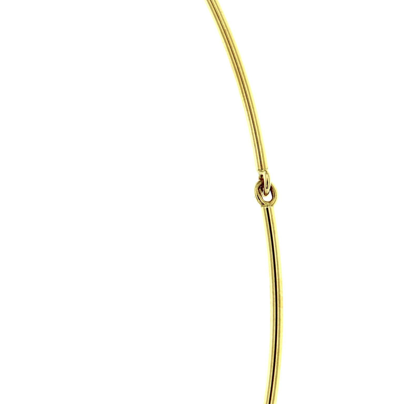 18 Karat Gold Minimal Necklace In Excellent Condition In Milano, Lombardia
