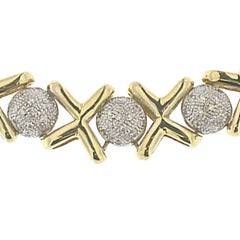 Two-Tone Gold Necklace with Diamond Pavé Accent - Micheletto