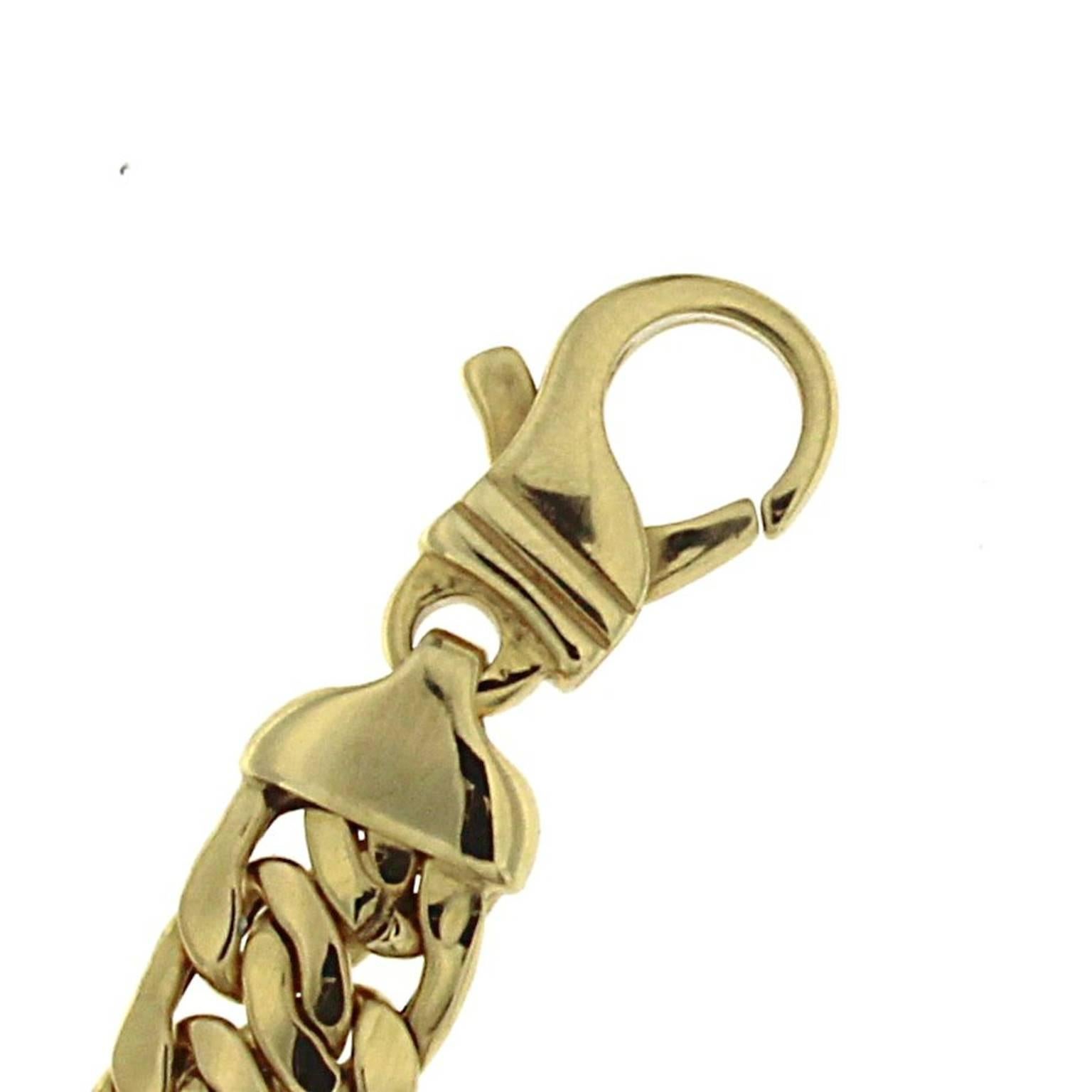18 Karat Yellow Gold Chain Bracelet In Excellent Condition In Milano, Lombardia
