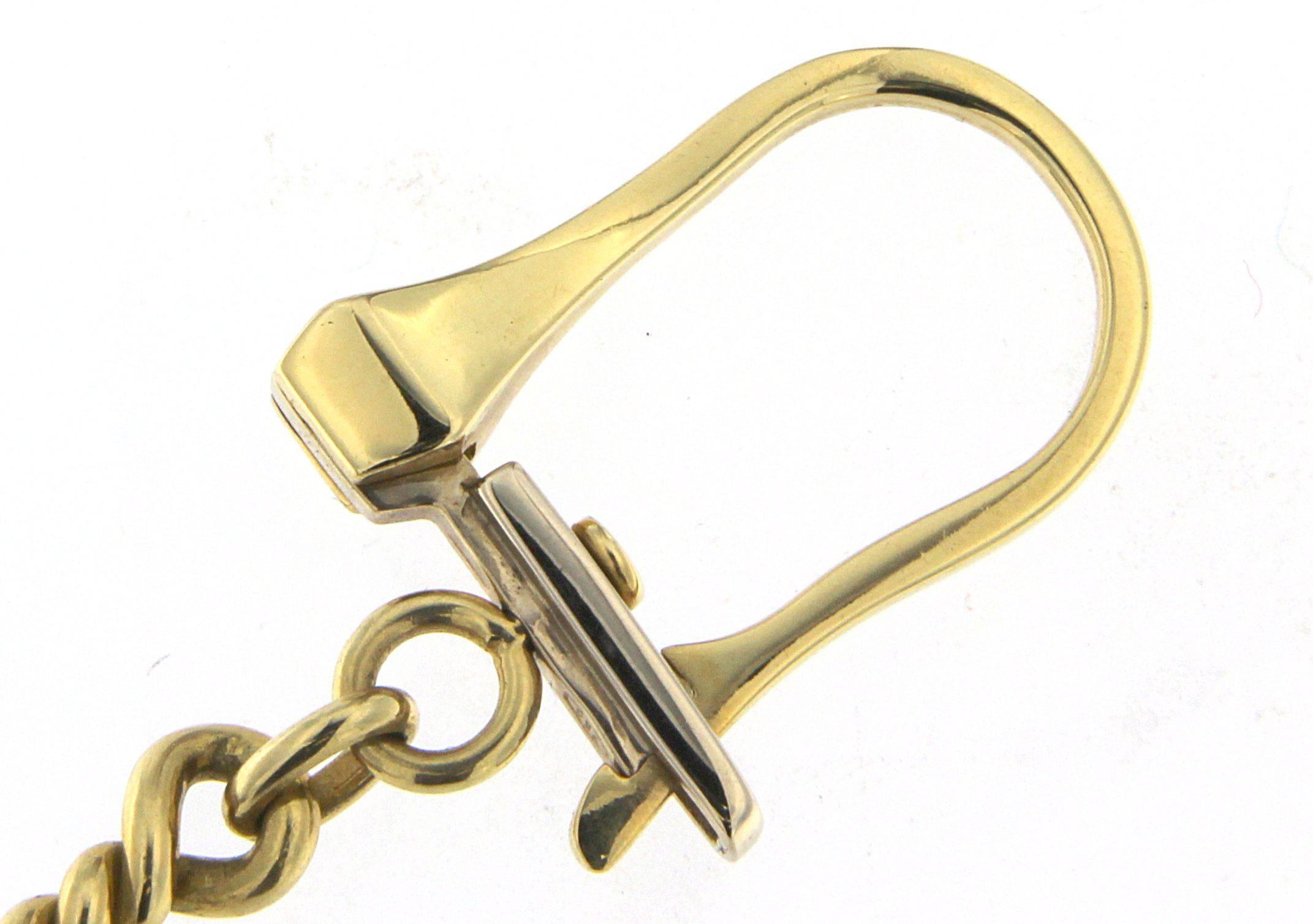 Classic key ring in 18 kt yellow gold 
total gold weight gr 15.10
Stamp 750
