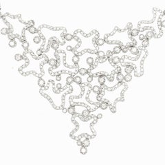 Gold Bullion Necklace with White Diamonds – "Spotted" Collection