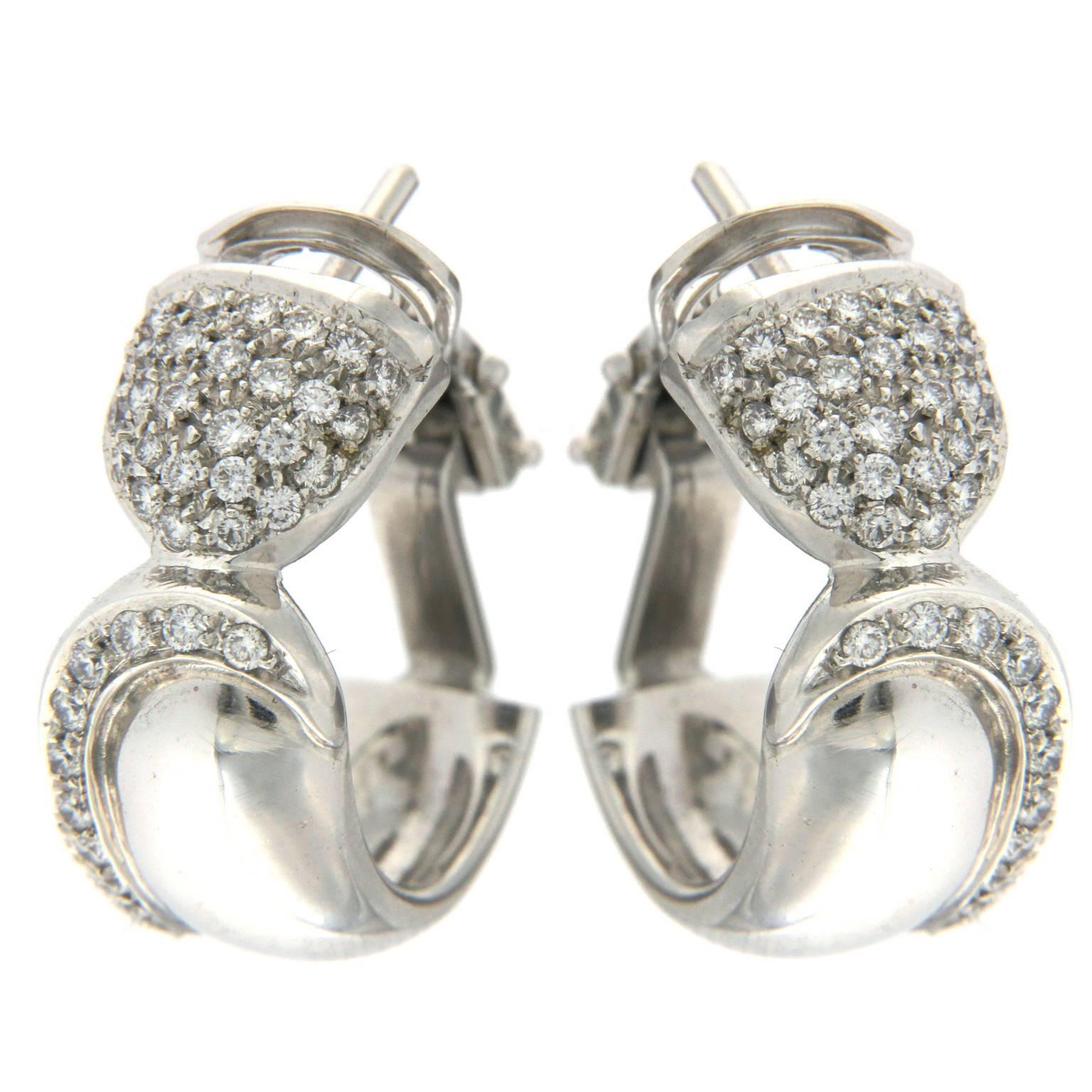 White Gold Earrings from the Comma Collection
