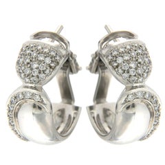 Weißgold-Ohrringe aus 18 Karat Diamanten