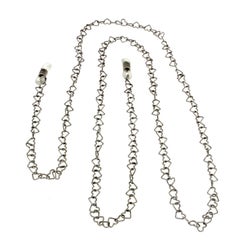 18 Karat White Gold Chain for Eyewear