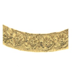 Hand-Chiseled Rigid Choker in 18 Karat Yellow Gold - Micheletto