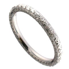 Chiseled White Gold Bracelet, 18 Karat