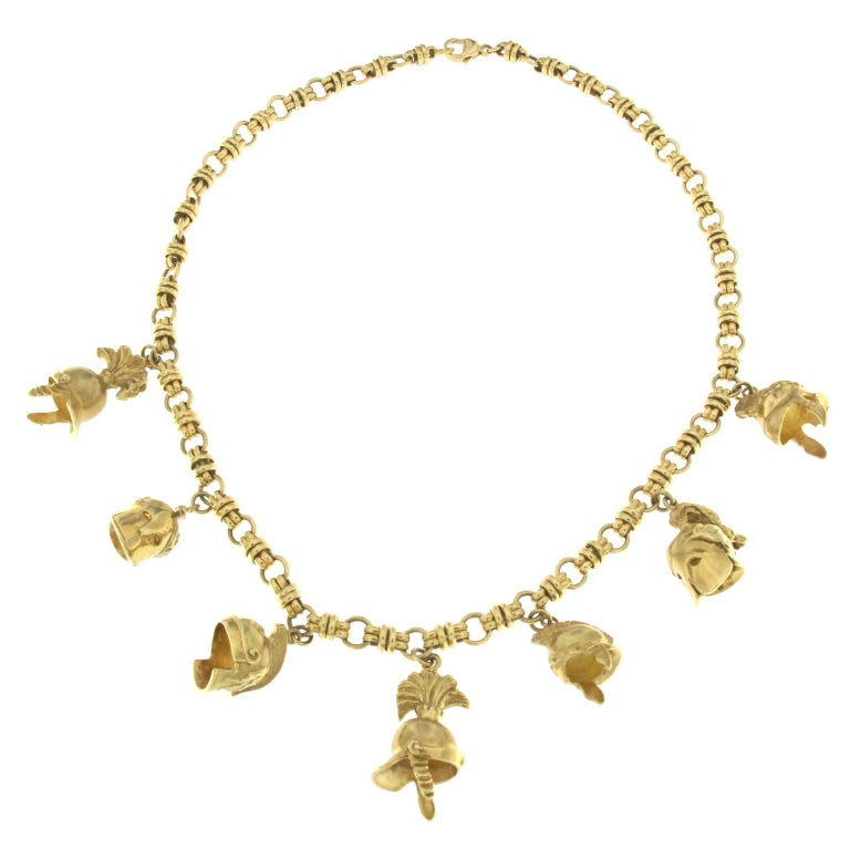 Yellow 18 Karat Gold Charm Athen Collection For Sale at 1stDibs