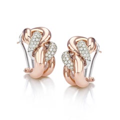 Orecchini in oro rosa 18 carati e diamanti - collezione CLASSIC GROUMETTE*