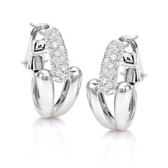 Pair of Earrings in 18 Karat White Gold and Diamonds - ROBERTA collection*