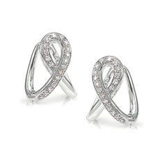 Boucles d'oreilles en or blanc avec diamants blancs - Collection ESSENCE*
