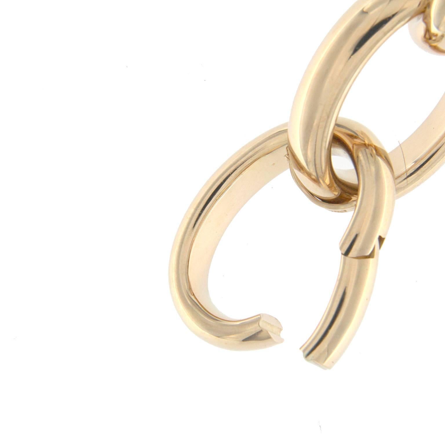 Bracelet Forzatina en or rose 18 carats et diamants blancs Pour femmes en vente