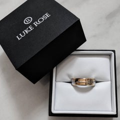 Luke Rose 18 Carat Yellow and White Gold Ladies Revolver Ring