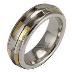 Luke Rose 18 Carat White and Yellow Gold Ladies Revolver Ring
