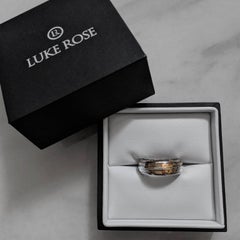 Luke Rose 18 Carat White and Yellow Gold Ladies Revolver Ring