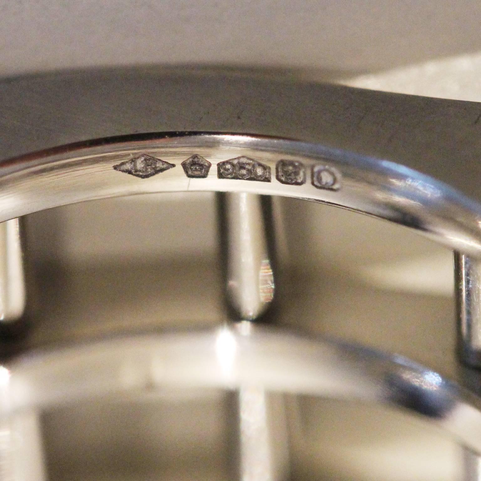 Modern Luke Rose Platinum and Diamond Award Winning Cocktail Ring For Sale
