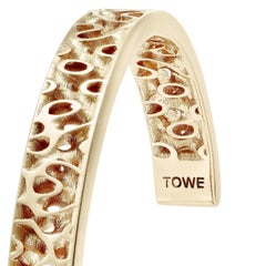 Towe Norlen Silk Open-Work Yellow Gold Bangle Bracelet