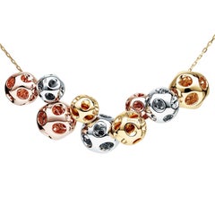 Towe Norlen Magique Contemporary Set of Nine Gold Pendant Necklace