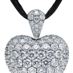 Towe Norlen 7.55 Carat Contemporary Diamond Heart Pendant Necklace