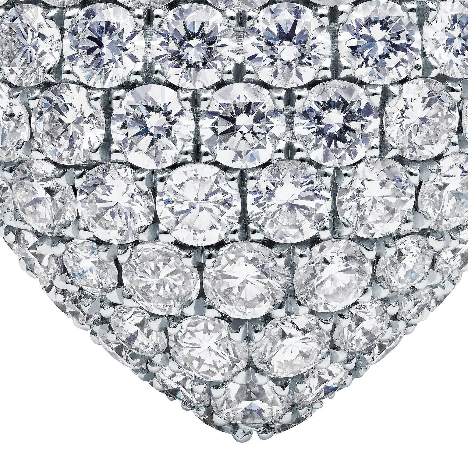 Towe Norlen 7.55 Carat Contemporary Diamond Heart Pendant Necklace For Sale 3